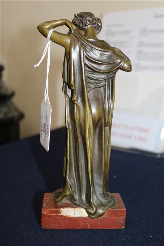 A bronze figure of a semi-clad figure - Phryné - Ernst Seger